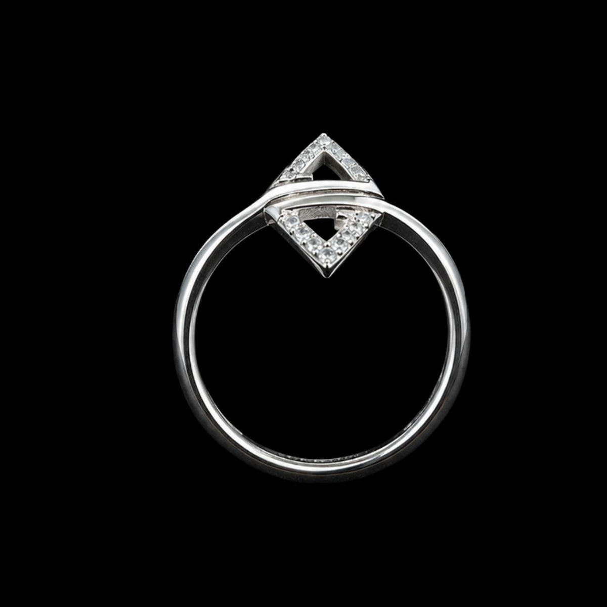 Triangle CZ Ring