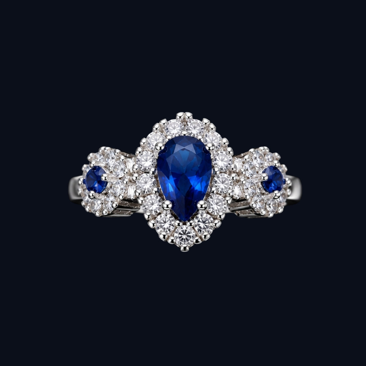 Blue CZ Ring