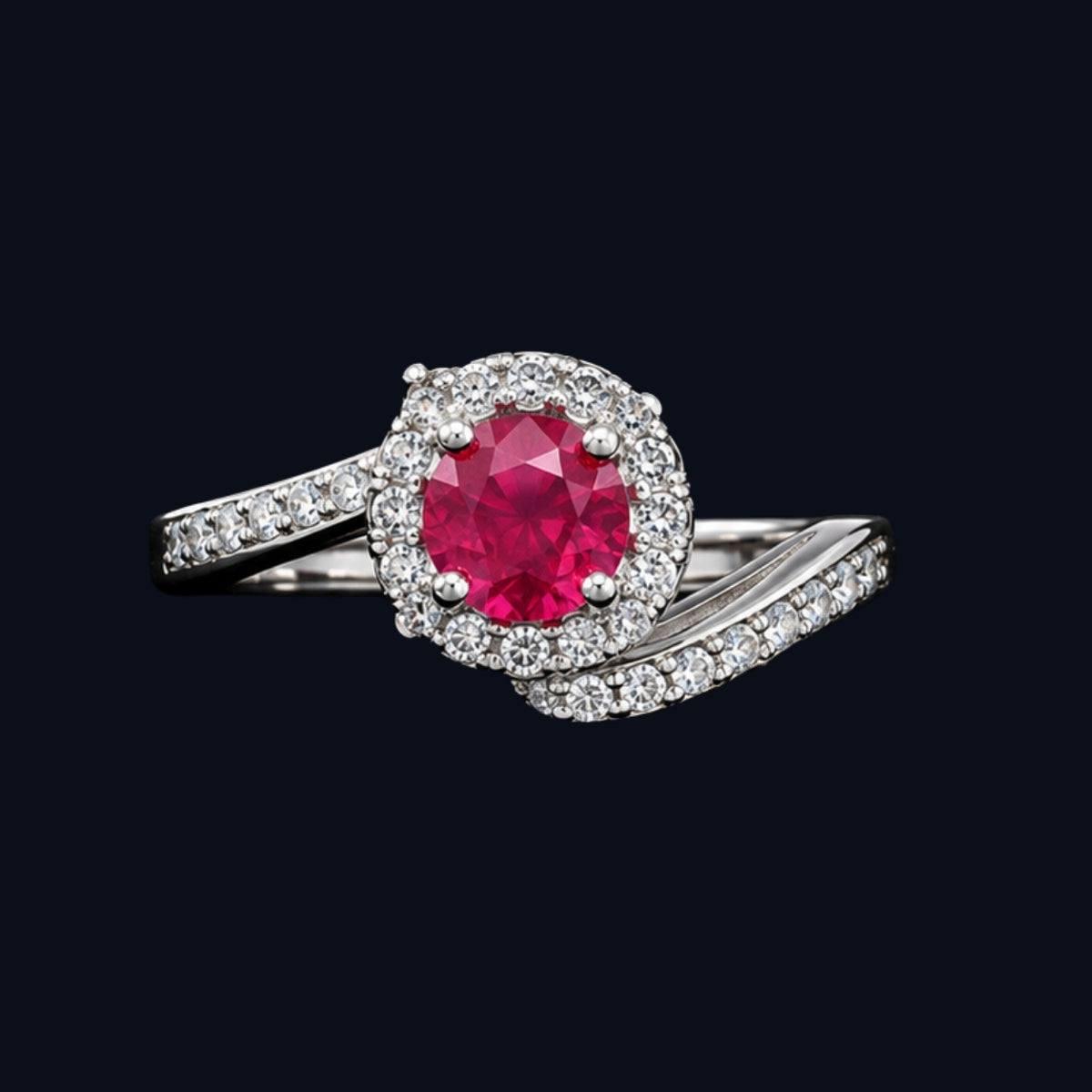 Ruby and CZ Ring