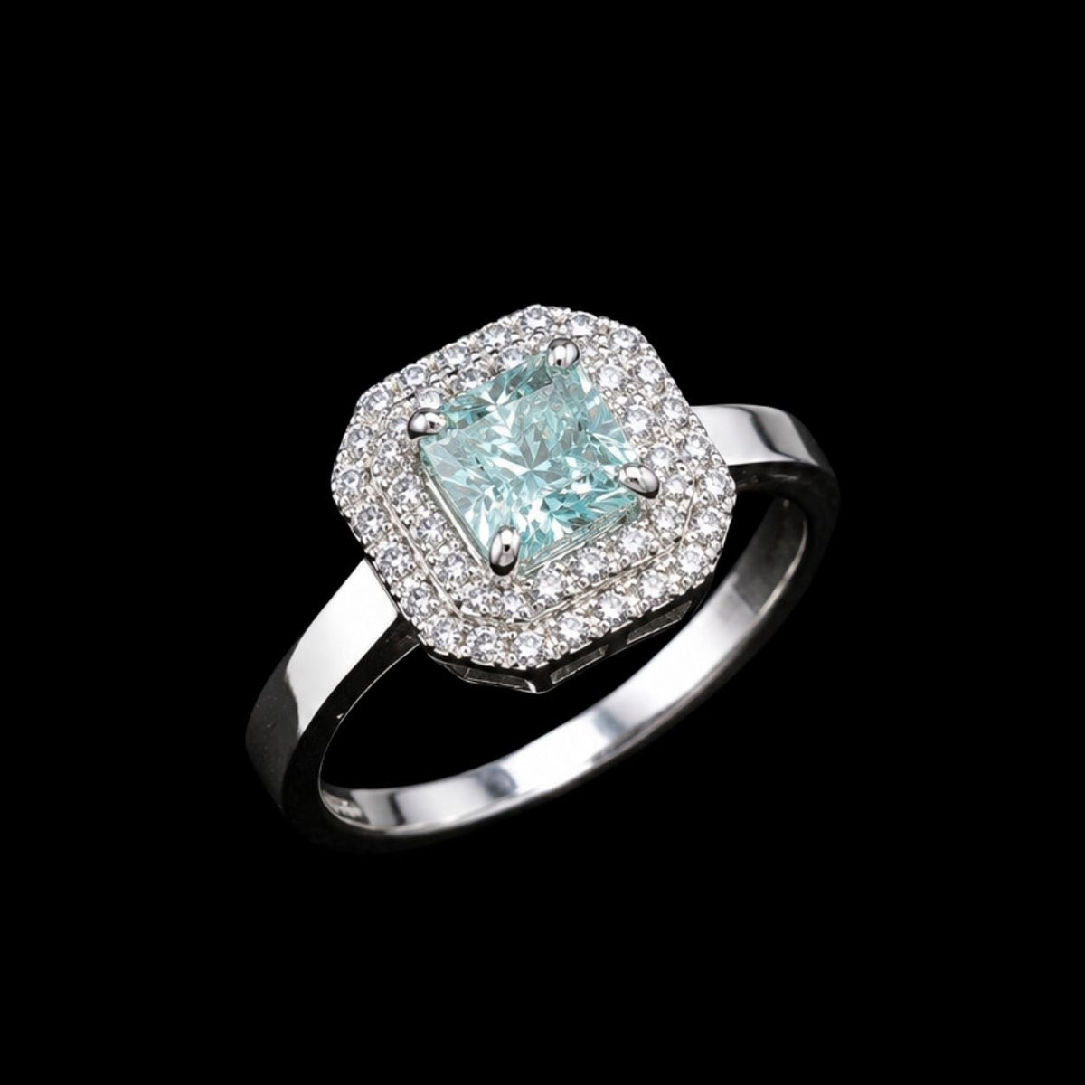 Square Halo Ring