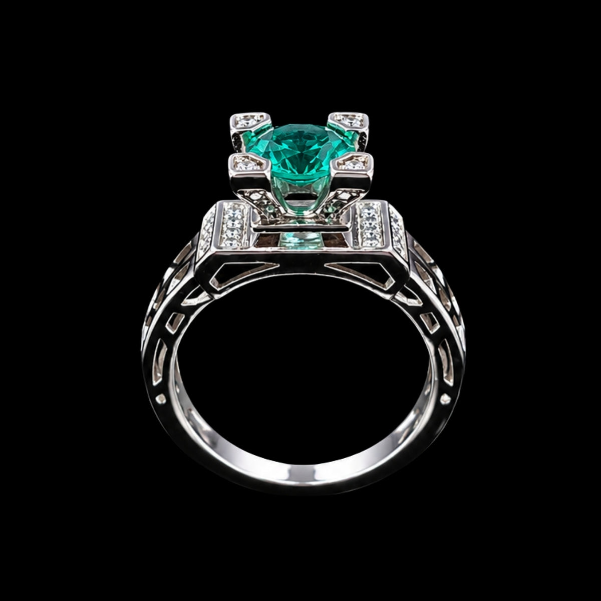 Emerald Green CZ Ring