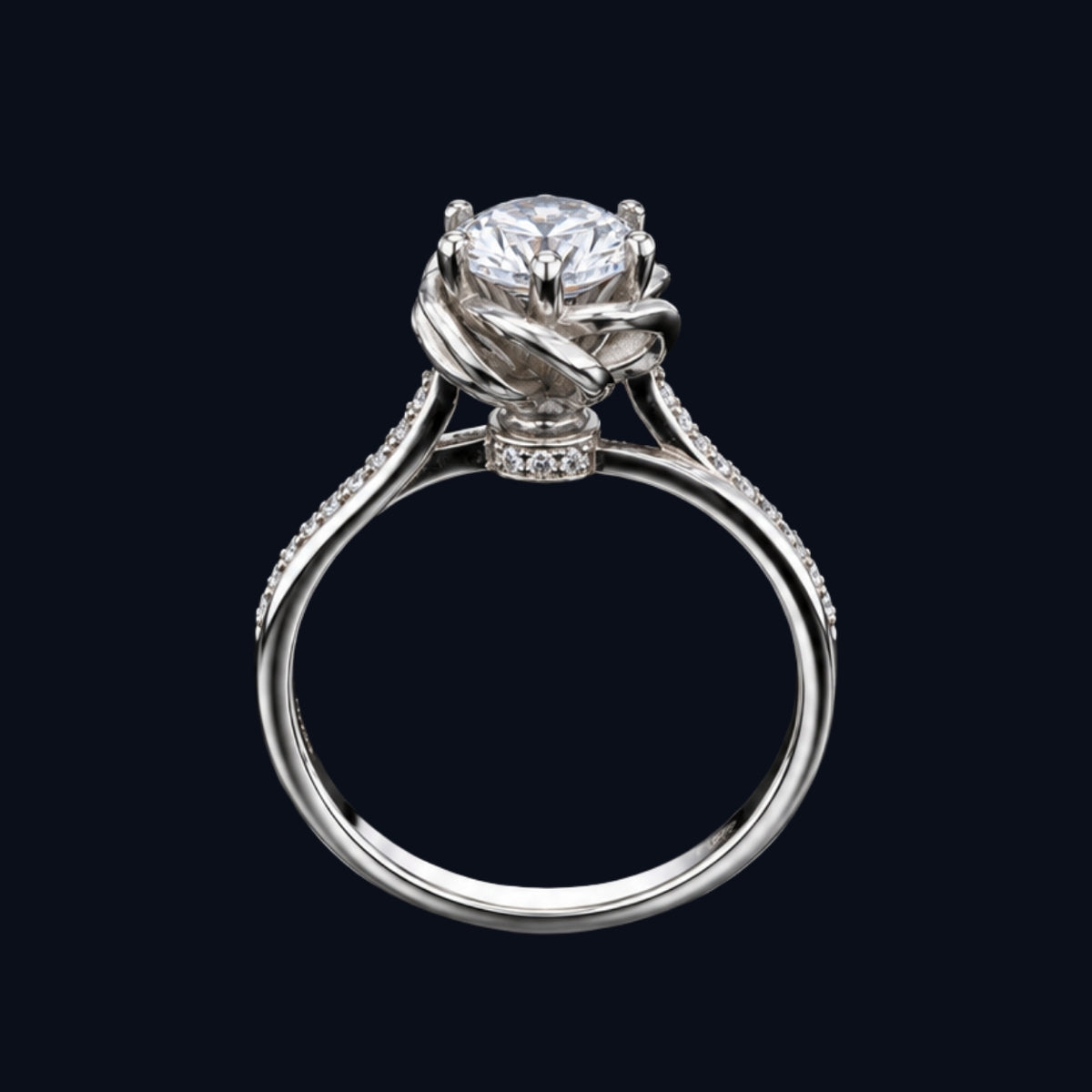 Elegant Silver CZ Ring