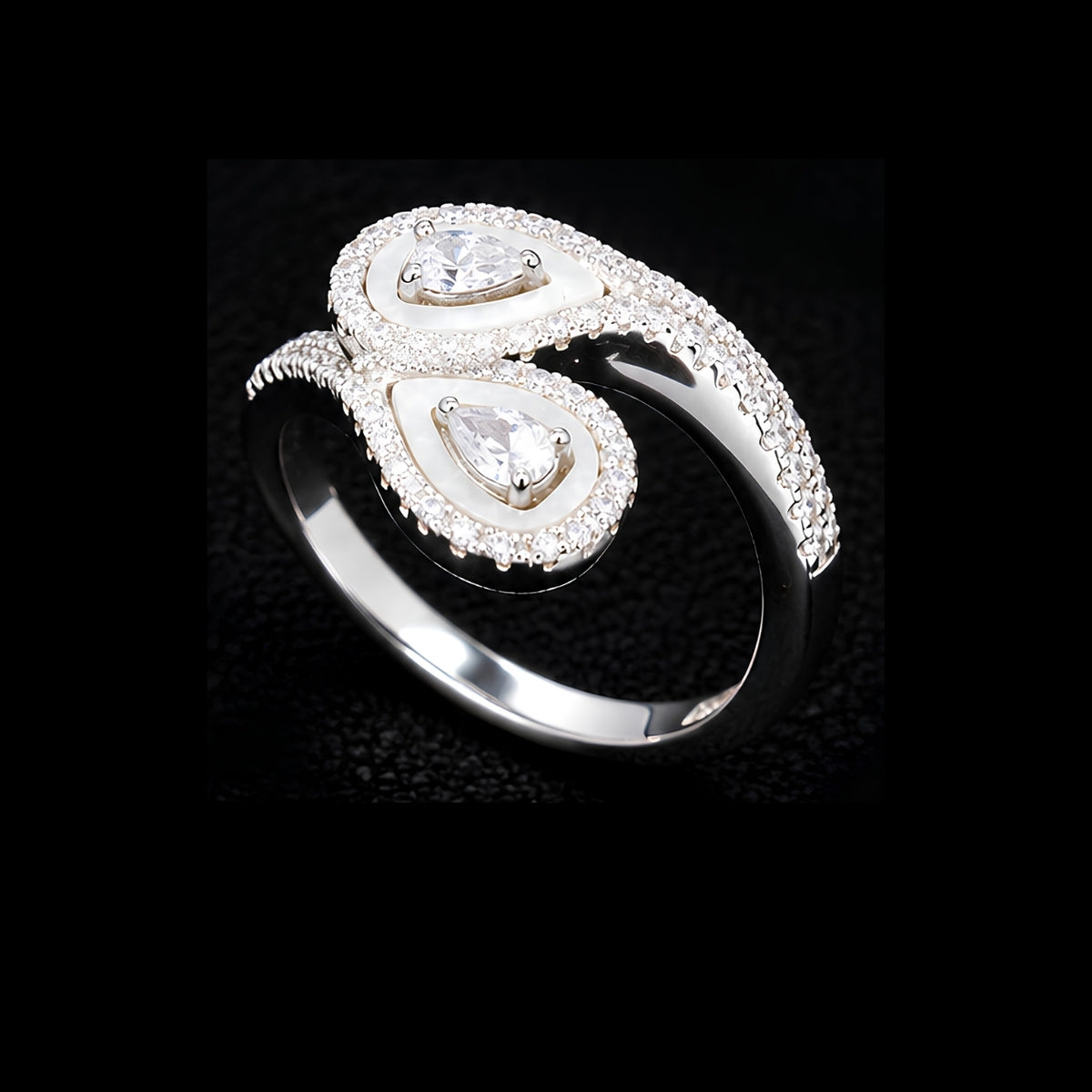 Teardrop CZ Ring