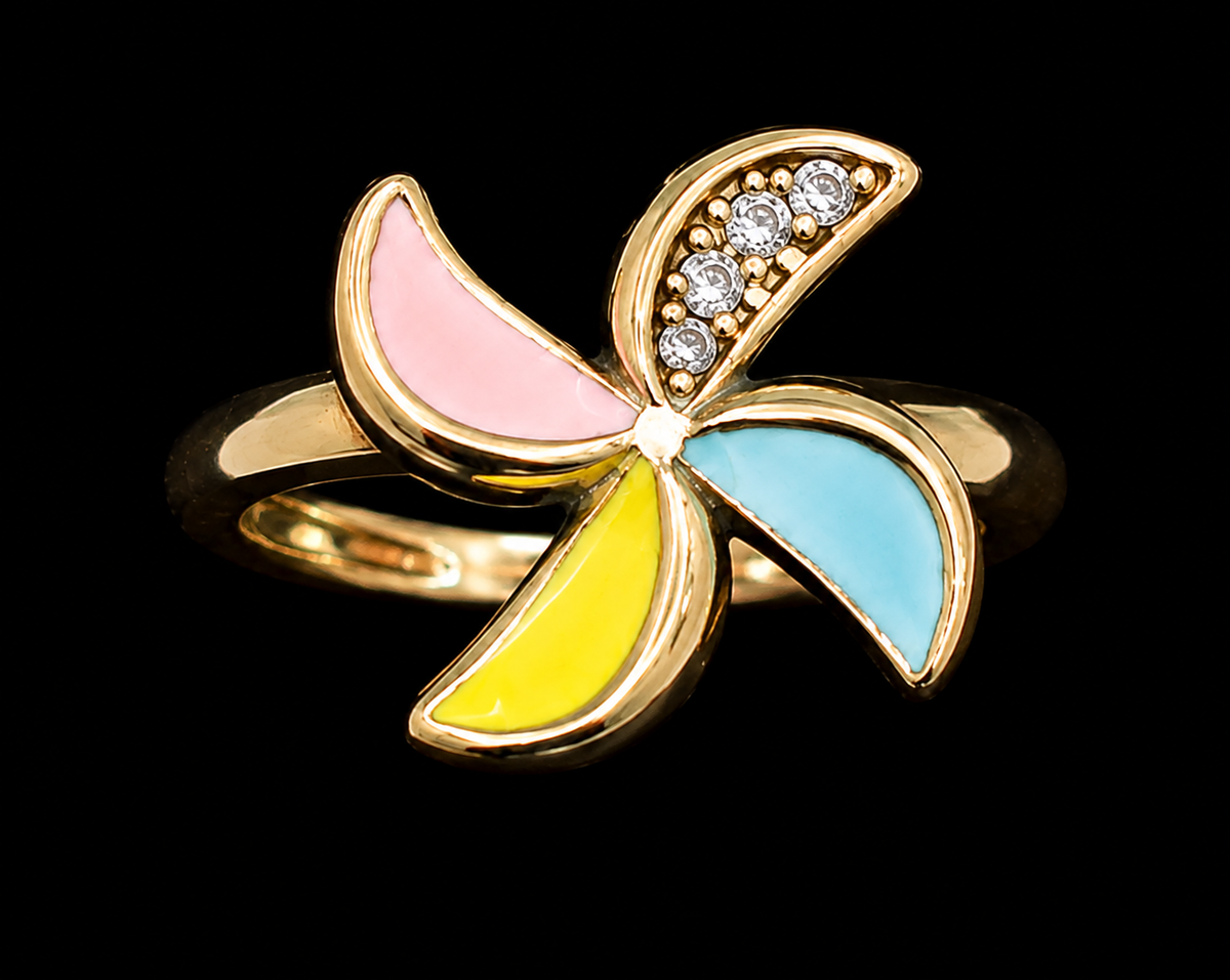 Enamel Butterfly Ring