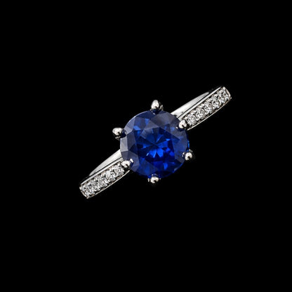 Blue CZ Ring