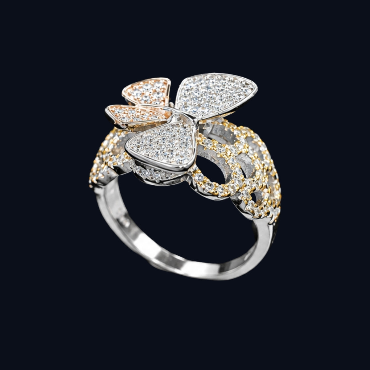 Butterfly CZ Ring
