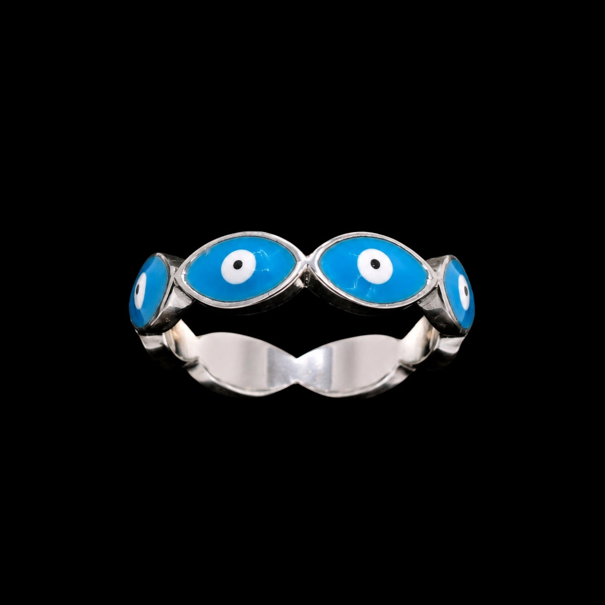 Enamel Evil Eye Ring