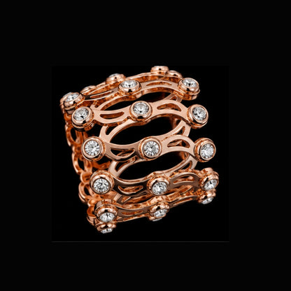 Rose Gold CZ Chain Link Bracelet