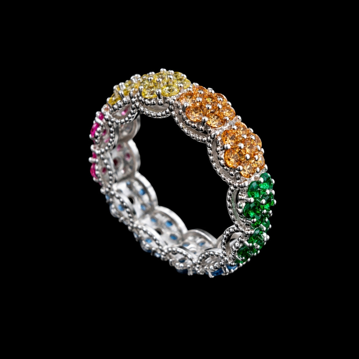 Silver CZ Stone Ring