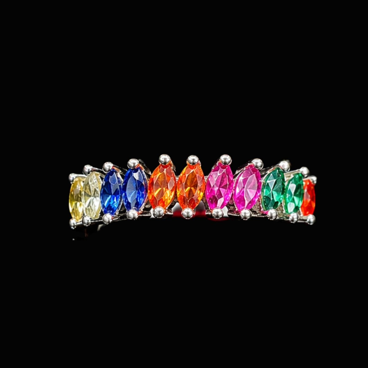 Silver CZ Stone Ring