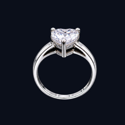 Heart-Shaped CZ Ring