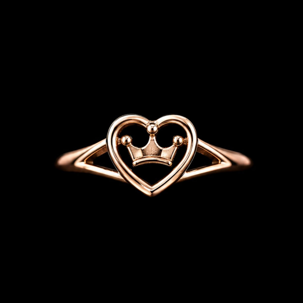 Crown Heart Ring