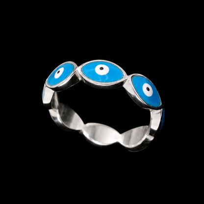 Enamel Evil Eye Ring