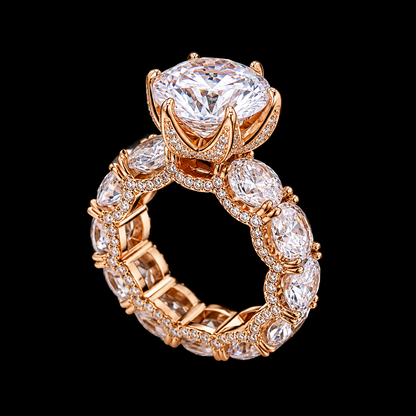 Gold-Tone Ring with CZ Stones