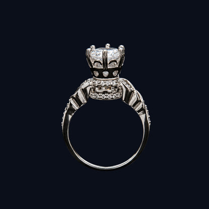 Crown Ring with CZ Stones