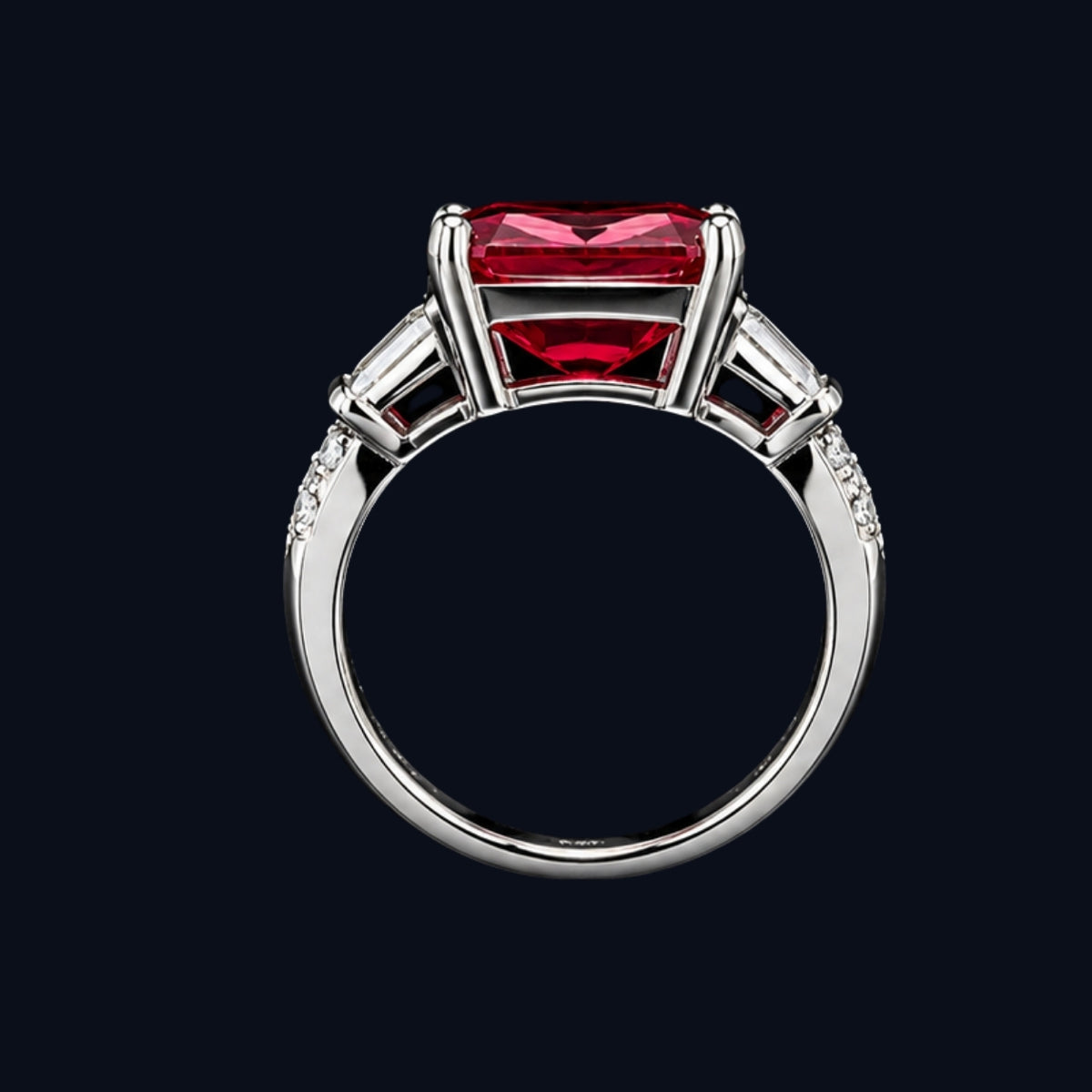 Ruby and CZ Stone Ring