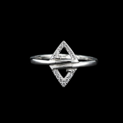 Triangle CZ Ring