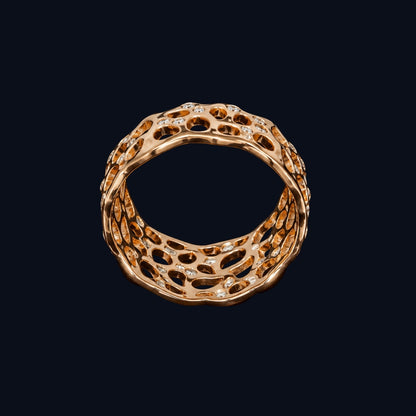 Silver Rose-Gold Lace Band