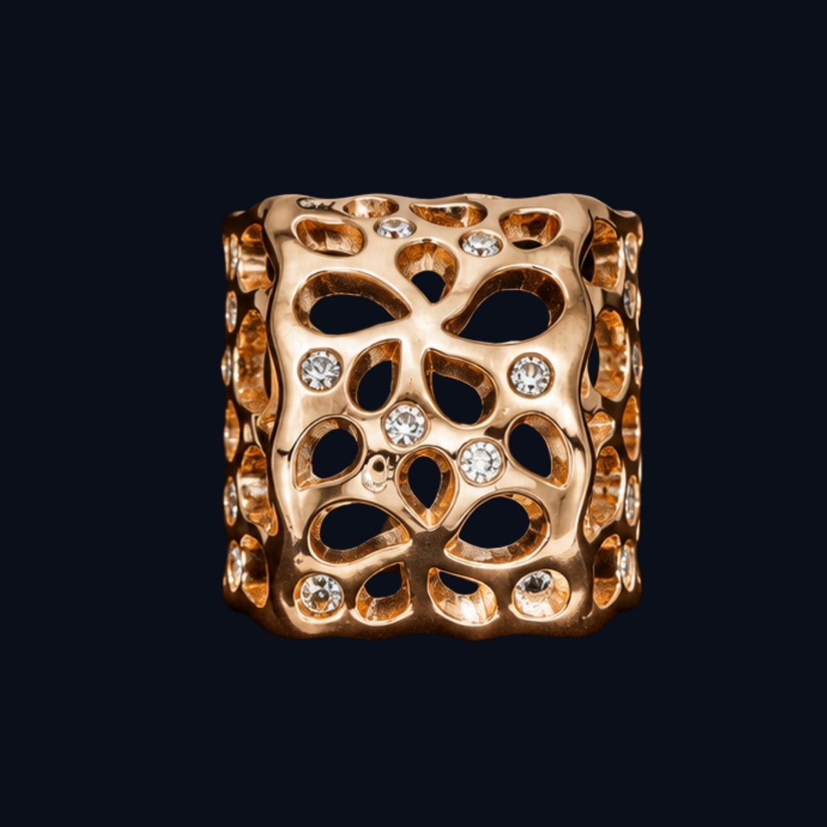 Silver Rose-Gold Lace Band