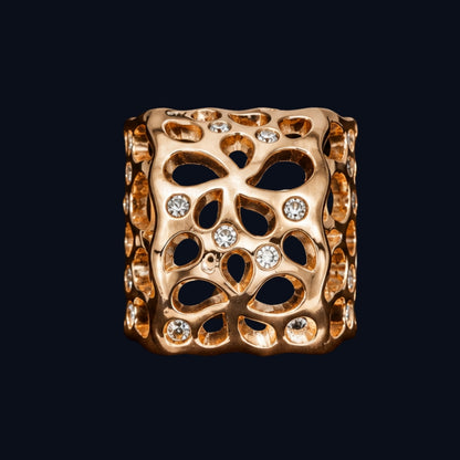 Silver Rose-Gold Lace Band