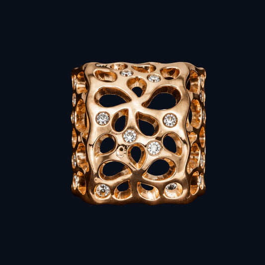 Silver Rose-Gold Lace Band