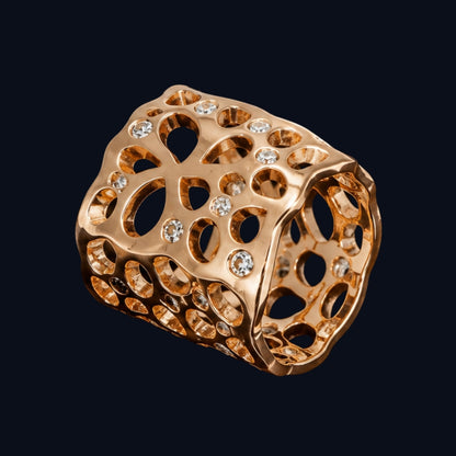 Silver Rose-Gold Lace Band