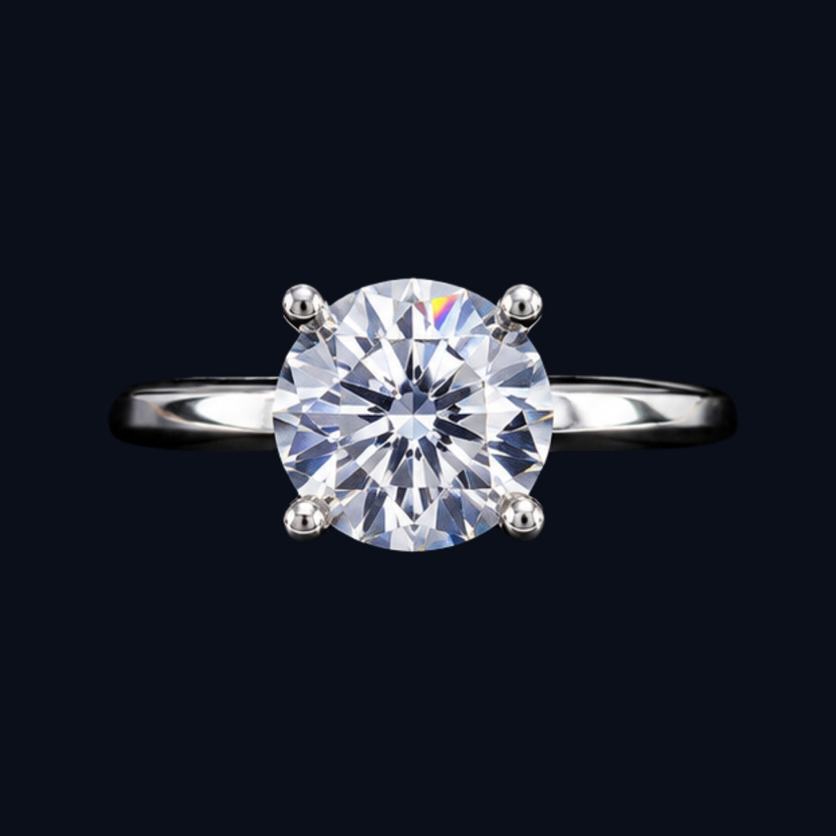 Oval CZ Solitaire Ring