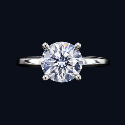 Oval CZ Solitaire Ring