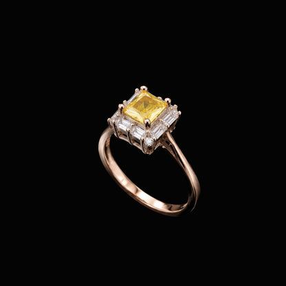 Yellow CZ Stone Ring