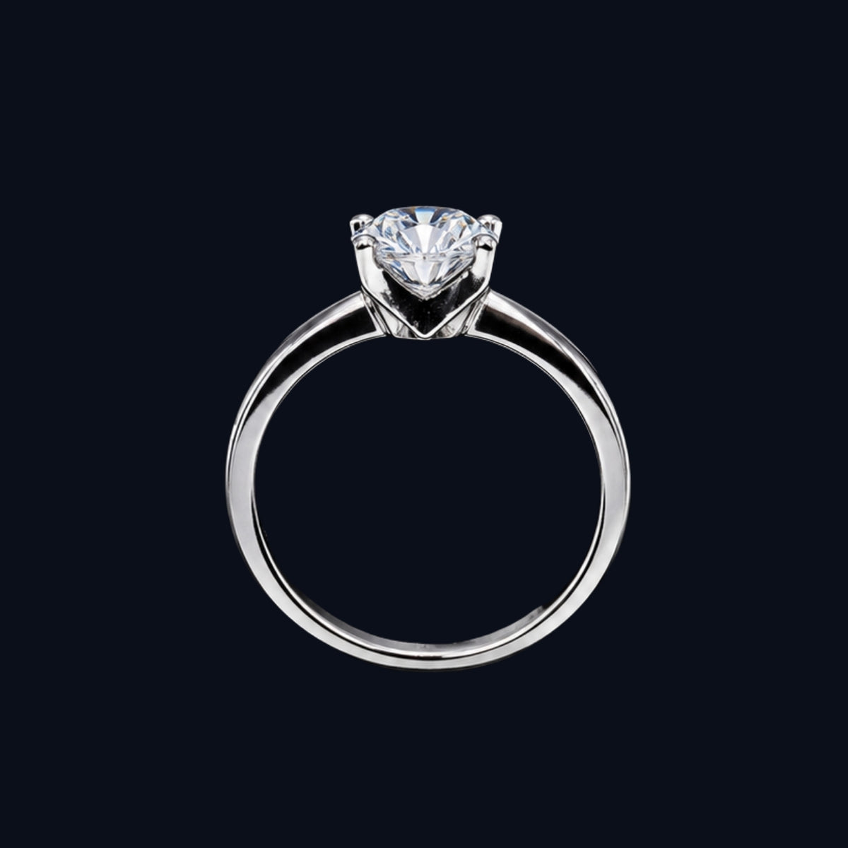 Oval CZ Solitaire Ring