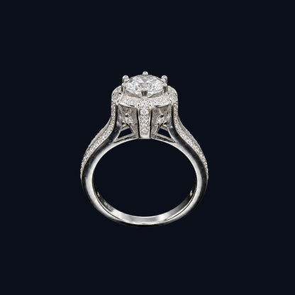 Elegant Silver CZ Ring
