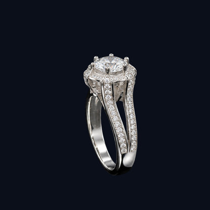 Elegant Silver CZ Ring