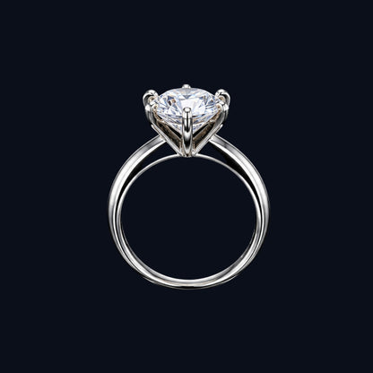 Silver Classic CZ Solitaire Ring