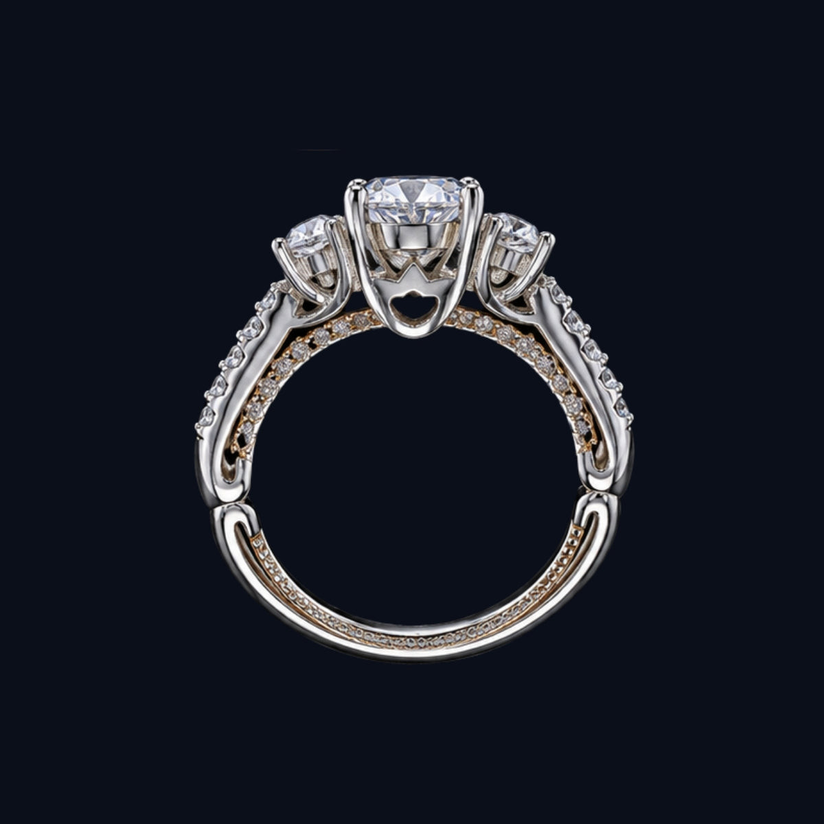 Silver Trinity CZ Ring