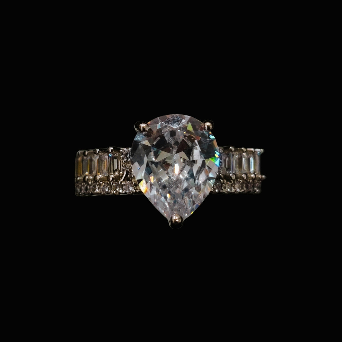 Heart-Shaped CZ Ring