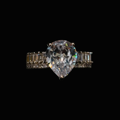 Heart-Shaped CZ Ring