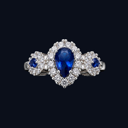 Blue CZ Ring