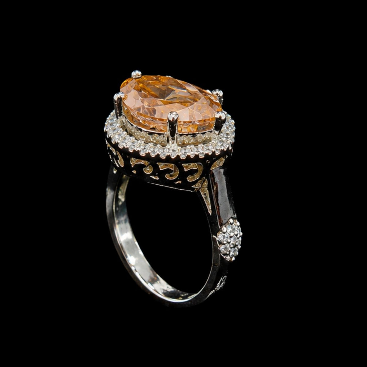 Golden Teardrop Ring