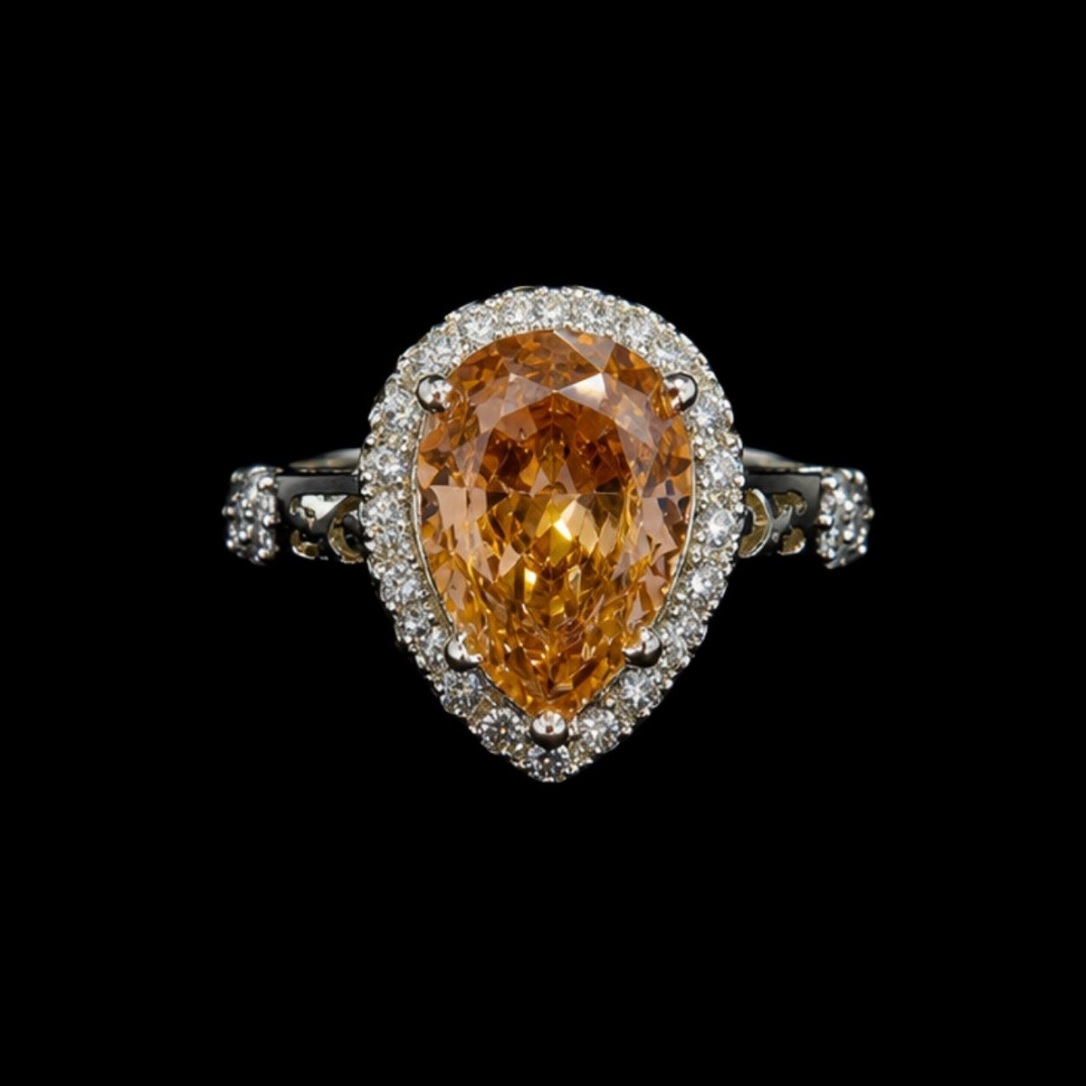 Golden Teardrop Ring