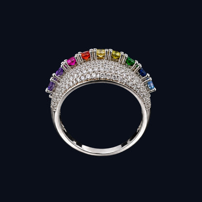 Rainbow CZ Ring