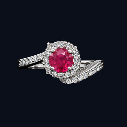 Ruby and CZ Ring