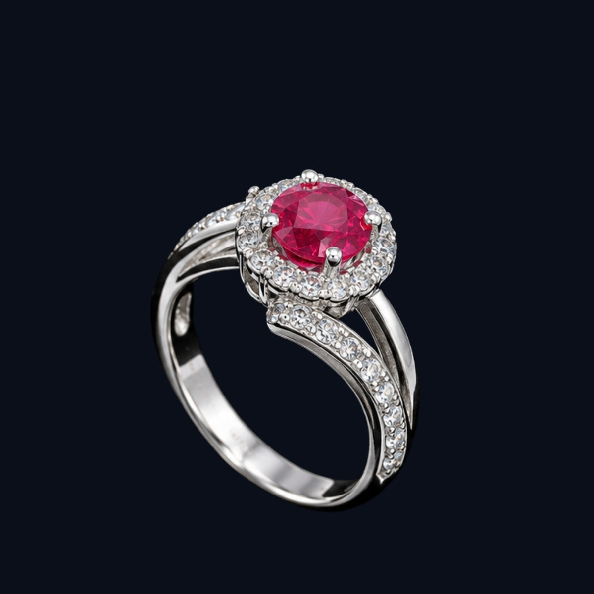 Ruby and CZ Ring