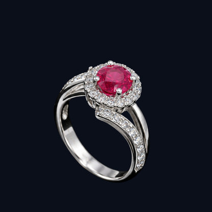 Ruby and CZ Ring