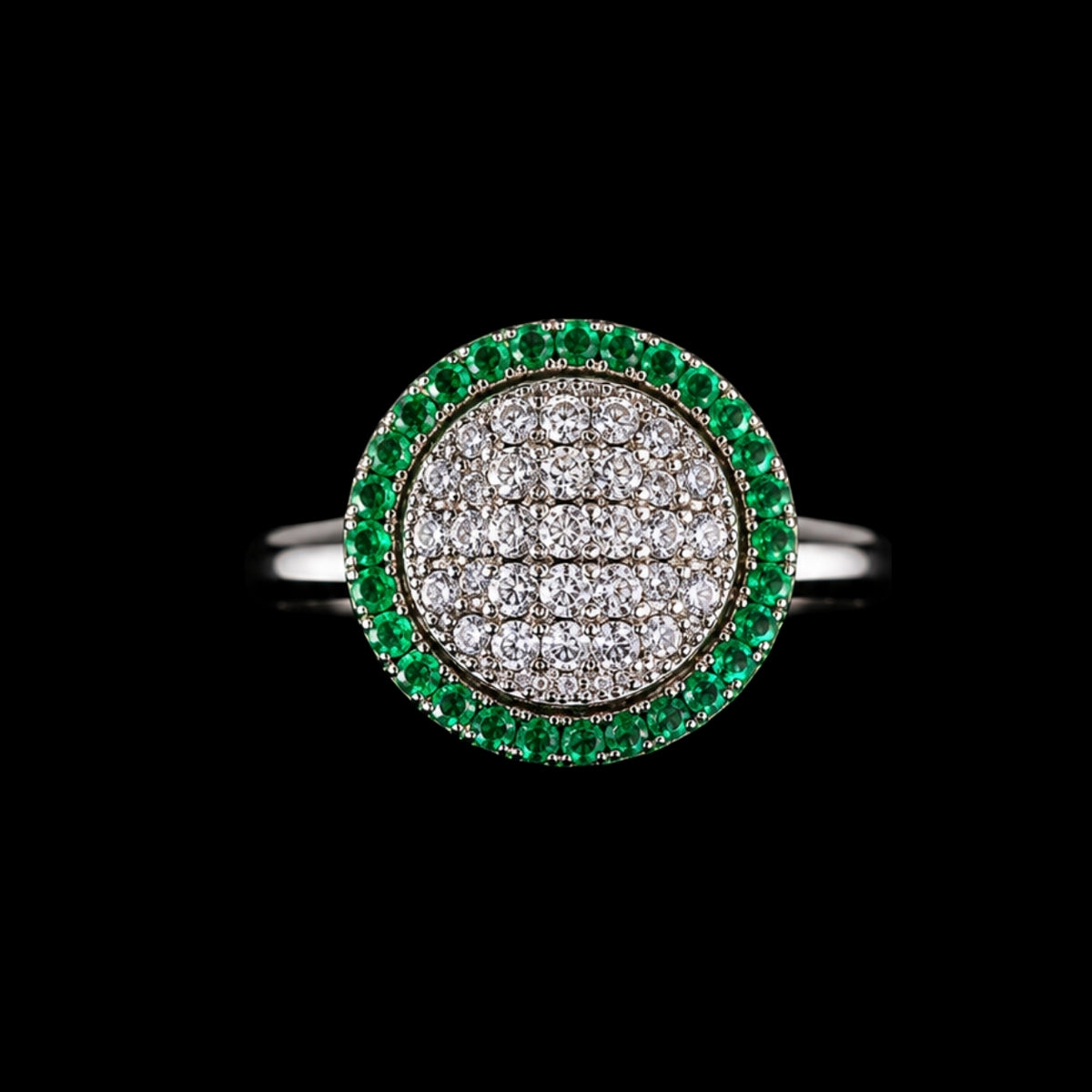 Oval CZ and Enamel Ring