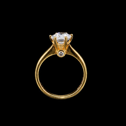 Gold-Tone Solitaire Ring