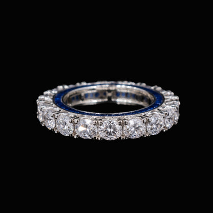 Blue and White CZ Ring