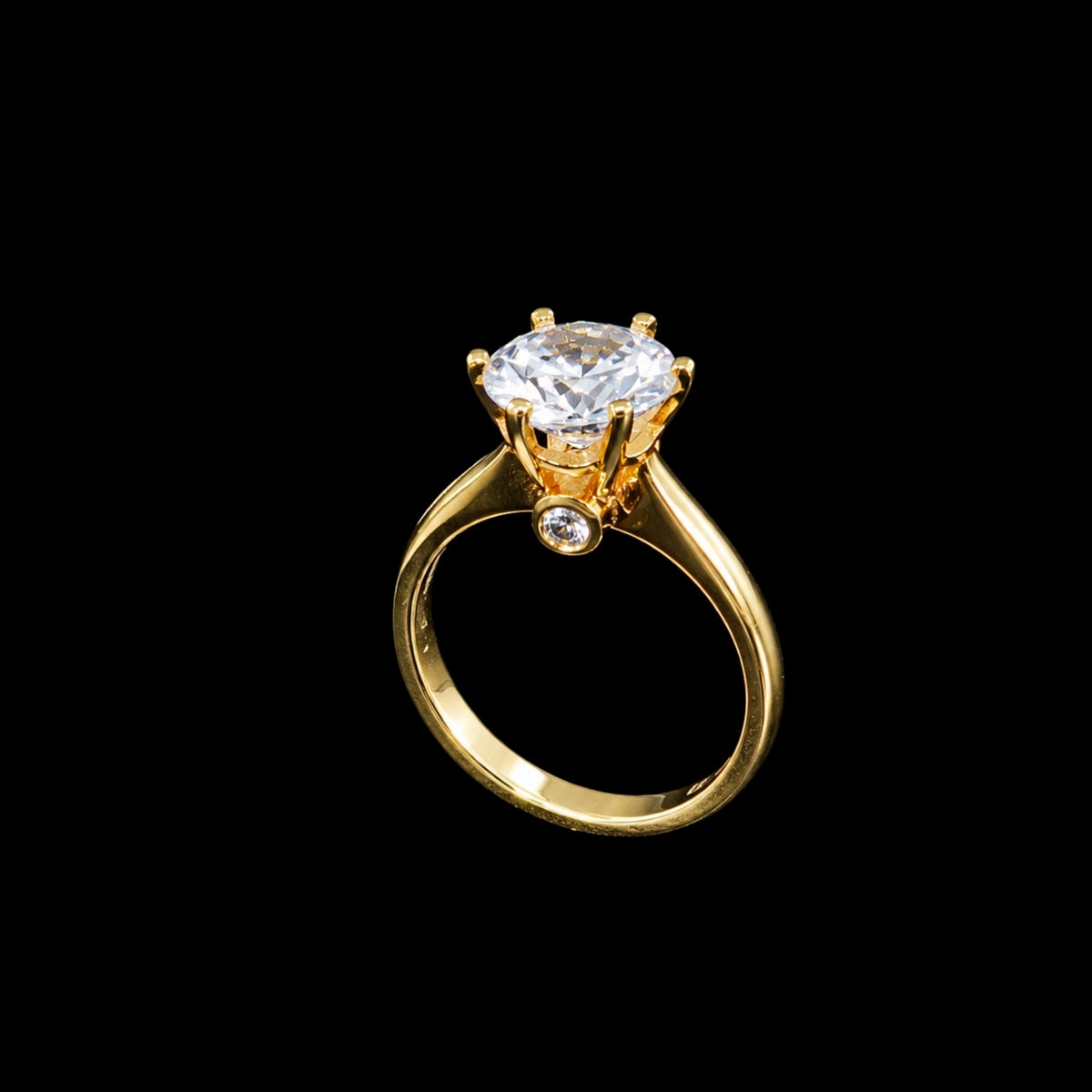 Gold-Tone Solitaire Ring