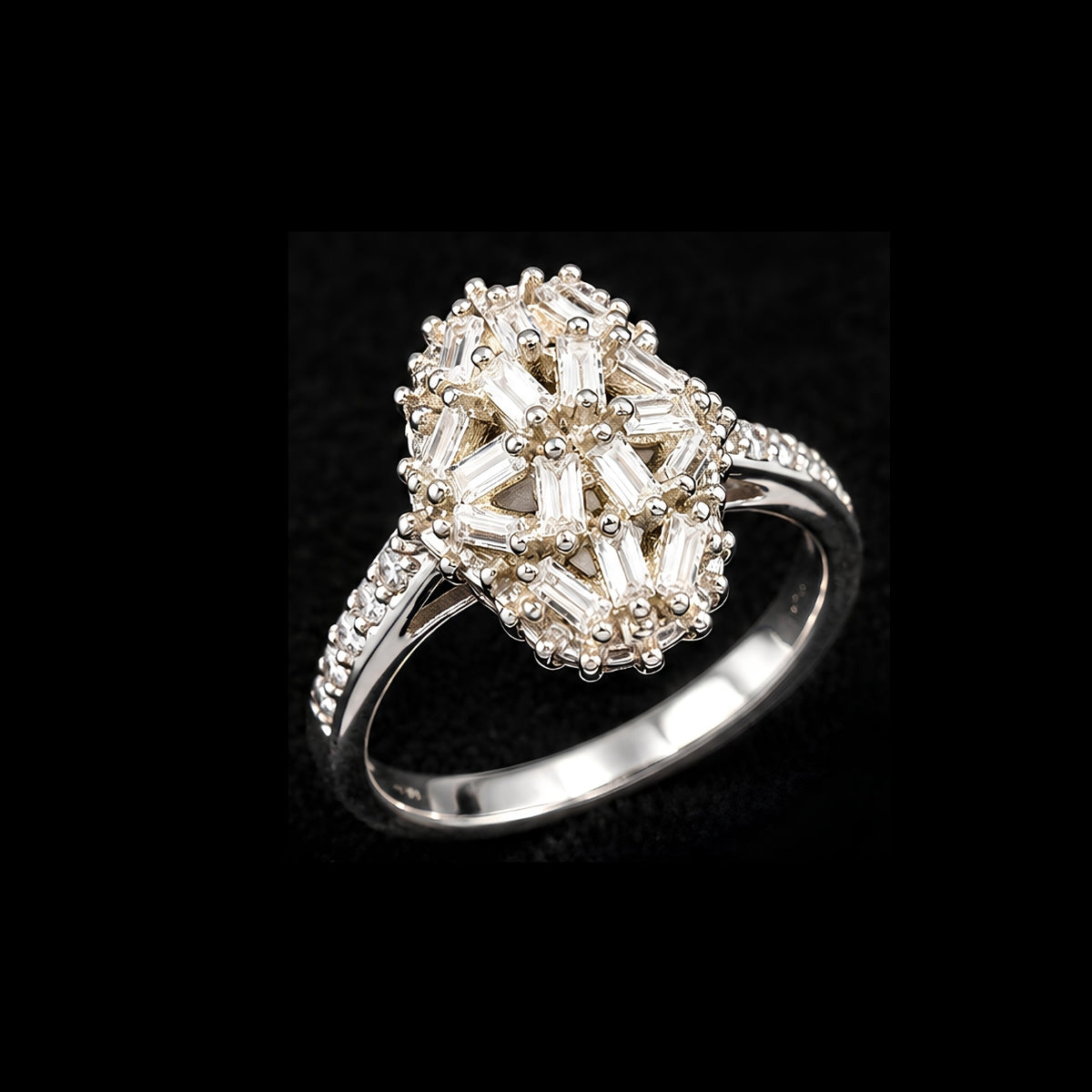 Gold-Tone Ring with CZ Stones
