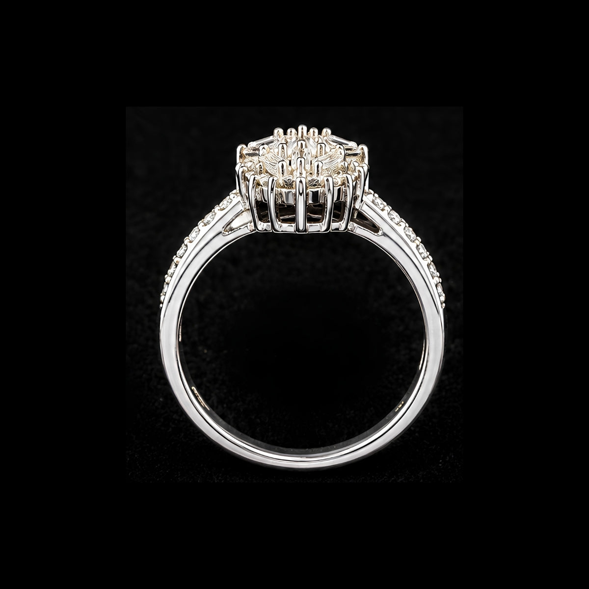 Gold-Tone Ring with CZ Stones