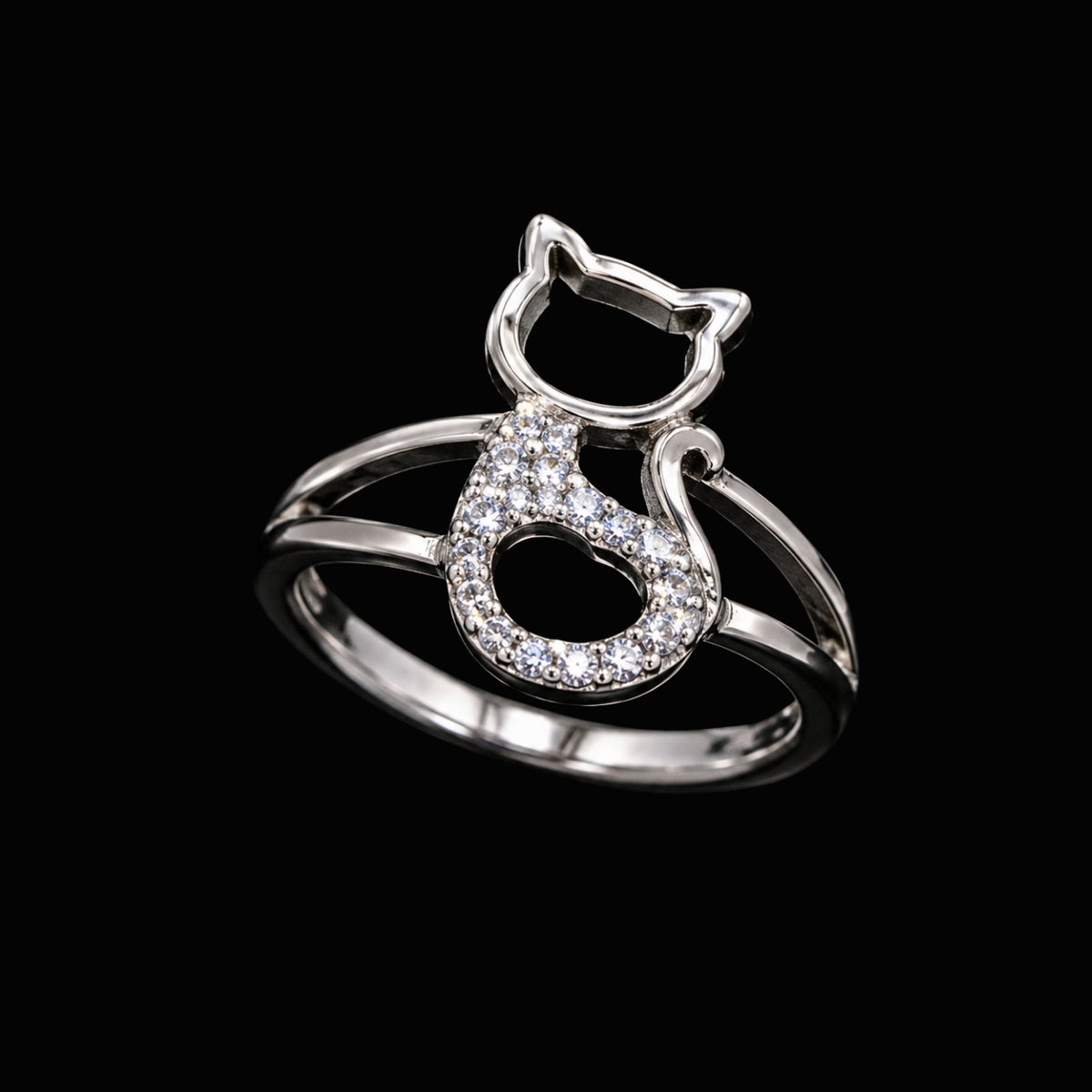 CZ Cat Ring